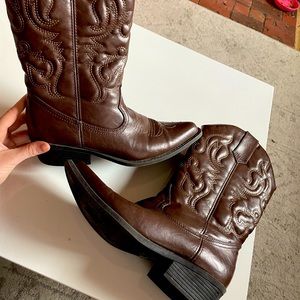 Madden girl brown cowboy boots